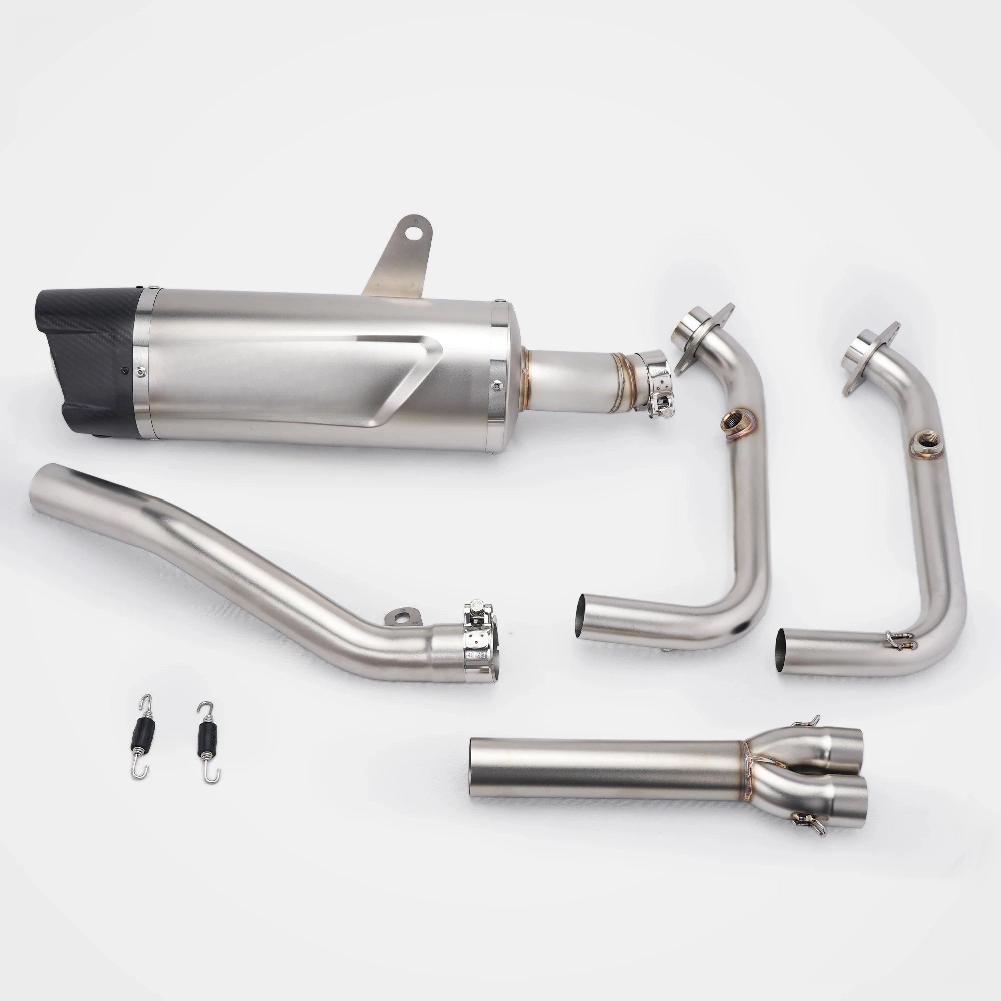 For CFMOTO 450SR 2022-2026 Full Exhaust System – Stainless Steel / Carbon Fiber Tip