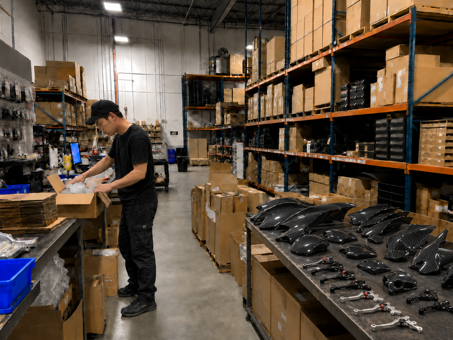 ZOOMVIBE warehouse packing and inspection