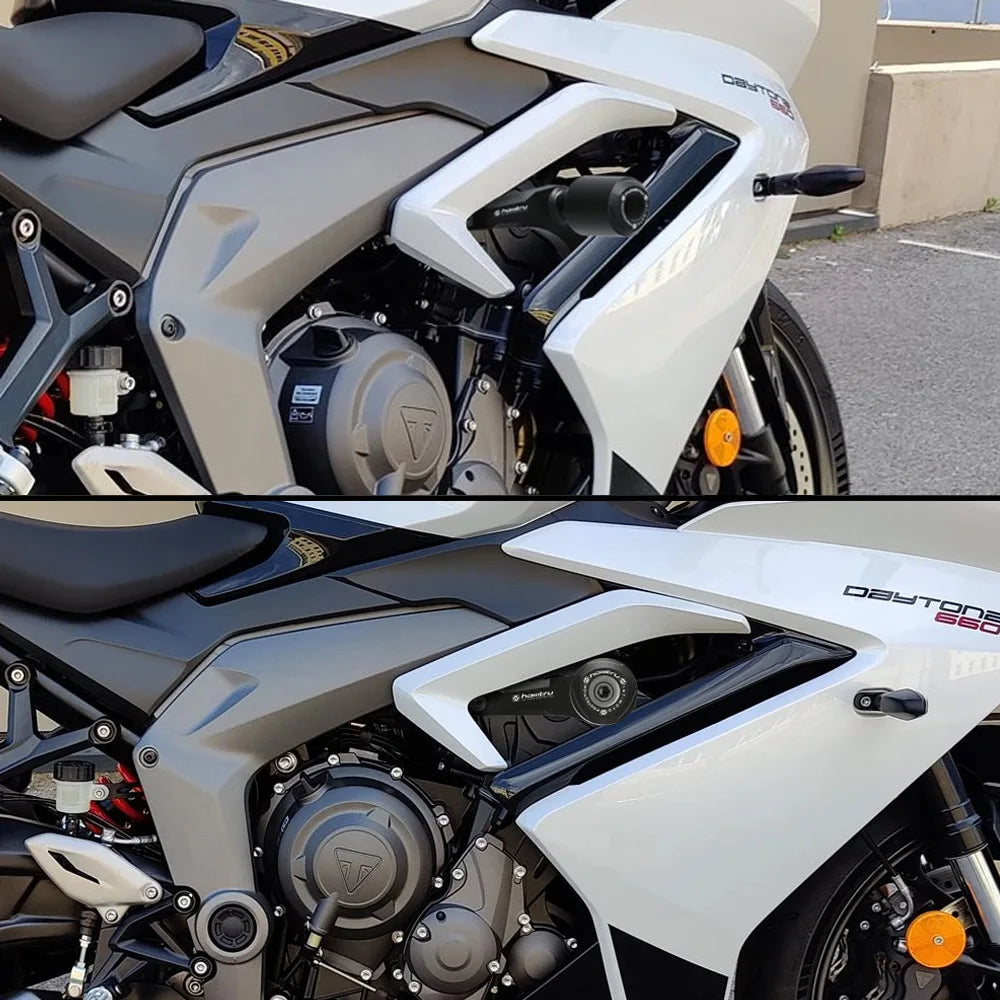 2024 Triumph Daytona 660 frame slider crash pads