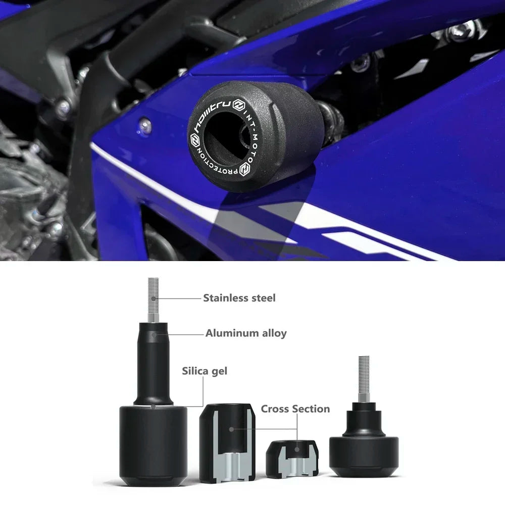2013-2022 Yamaha MT 07 and FZ 07 frame slider crash pads