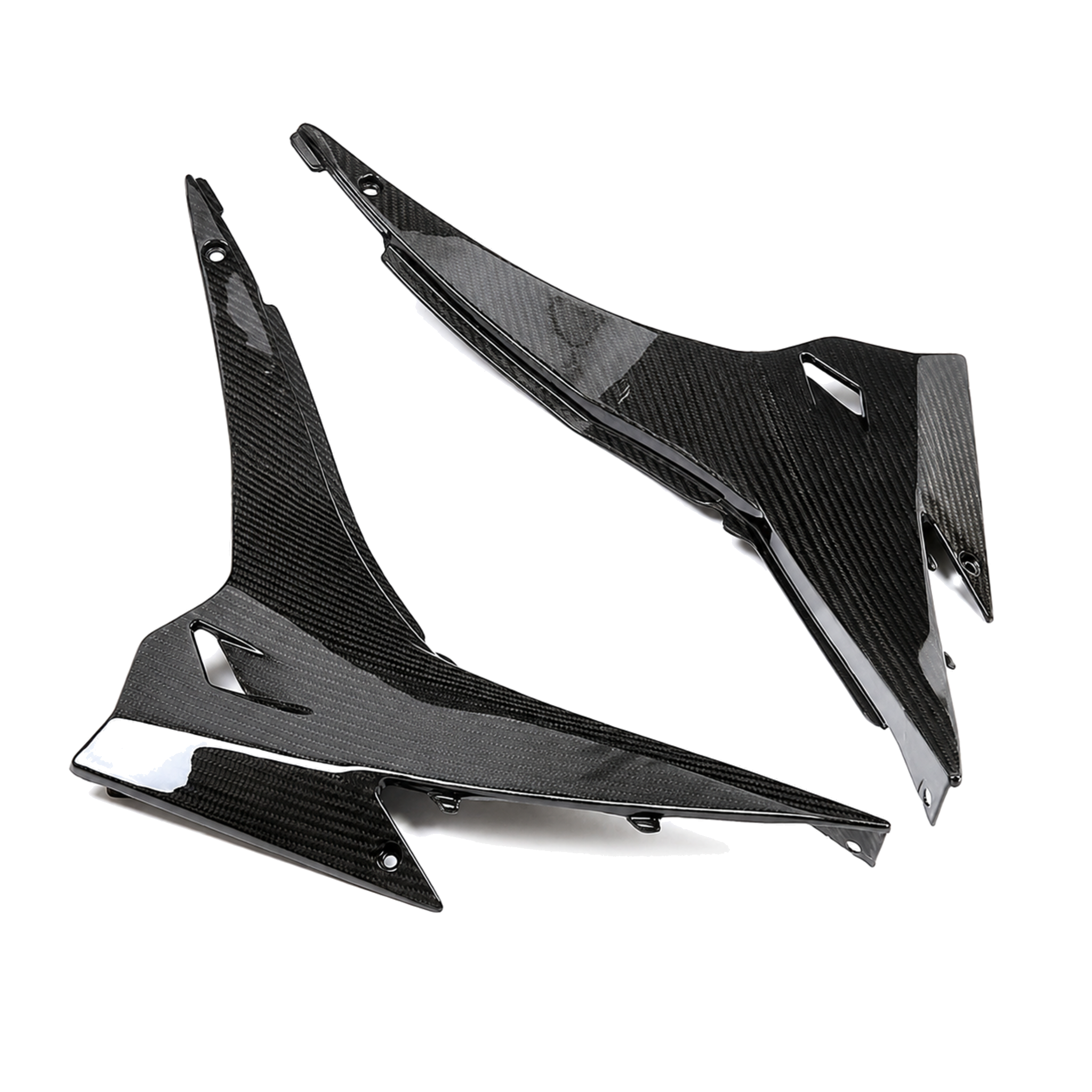 Aprilia GPR 250R 2021-2023 carbon fiber rider seat side panels - view 4 | ZOOMVIBE MOTO