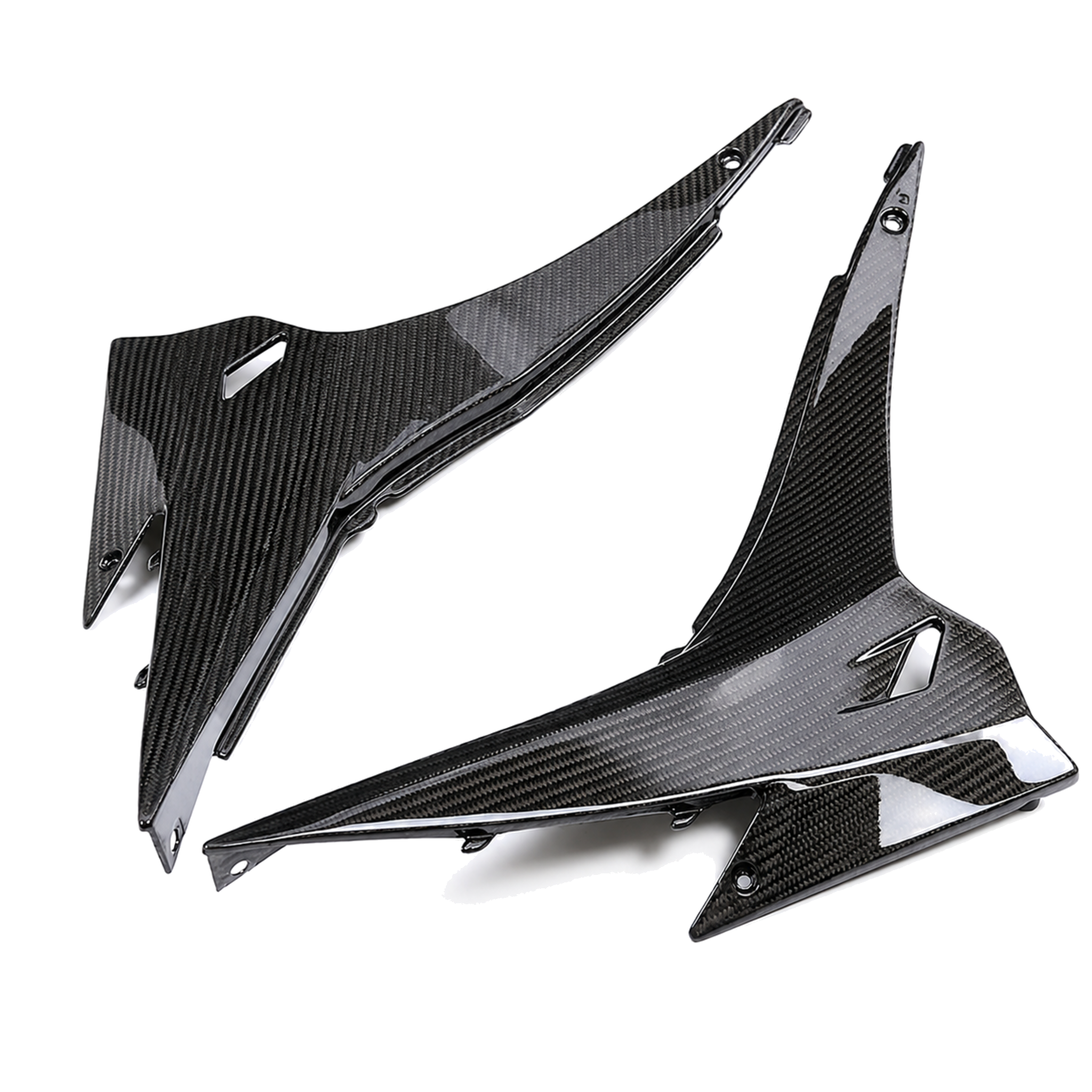 Aprilia GPR 250R 2021-2023 carbon fiber rider seat side panels - view 5 | ZOOMVIBE MOTO