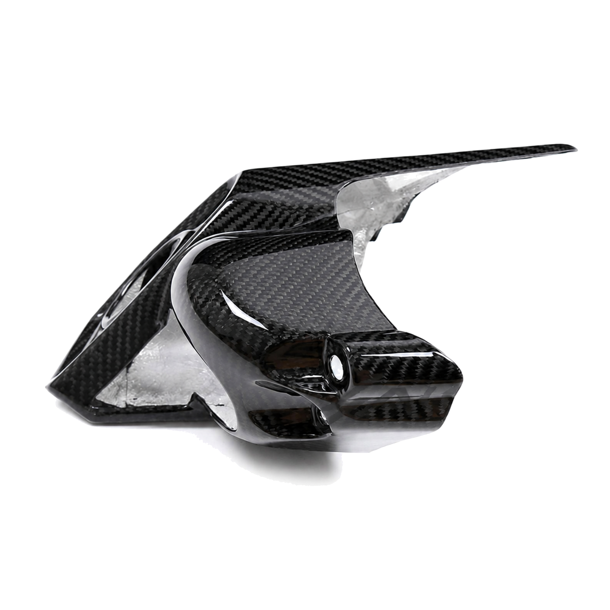 Aprilia GPR 250R 2021-2023 carbon fiber exhaust heat shield - view 2 | ZOOMVIBE MOTO