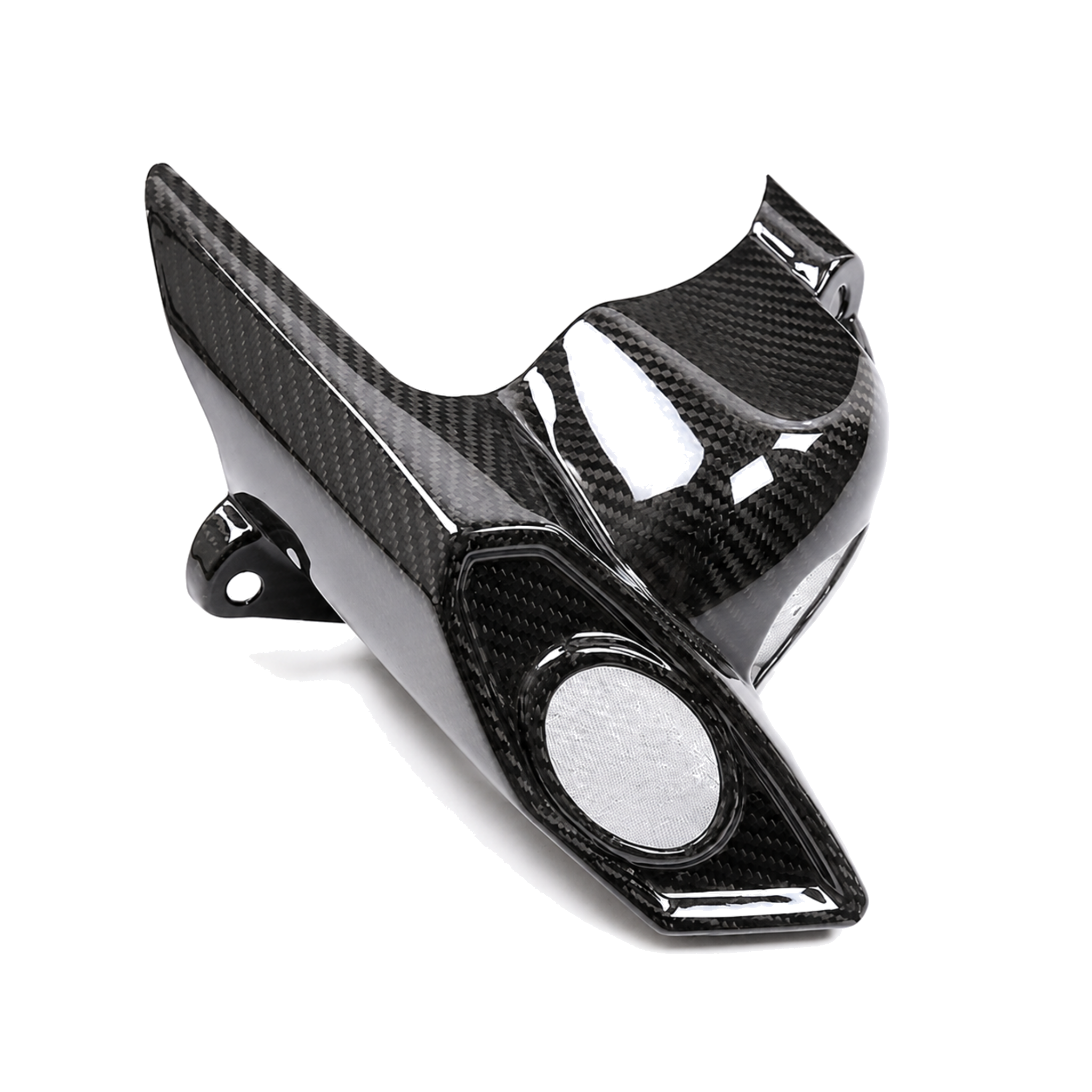 Aprilia GPR 250R 2021-2023 carbon fiber exhaust heat shield - view 7 | ZOOMVIBE MOTO