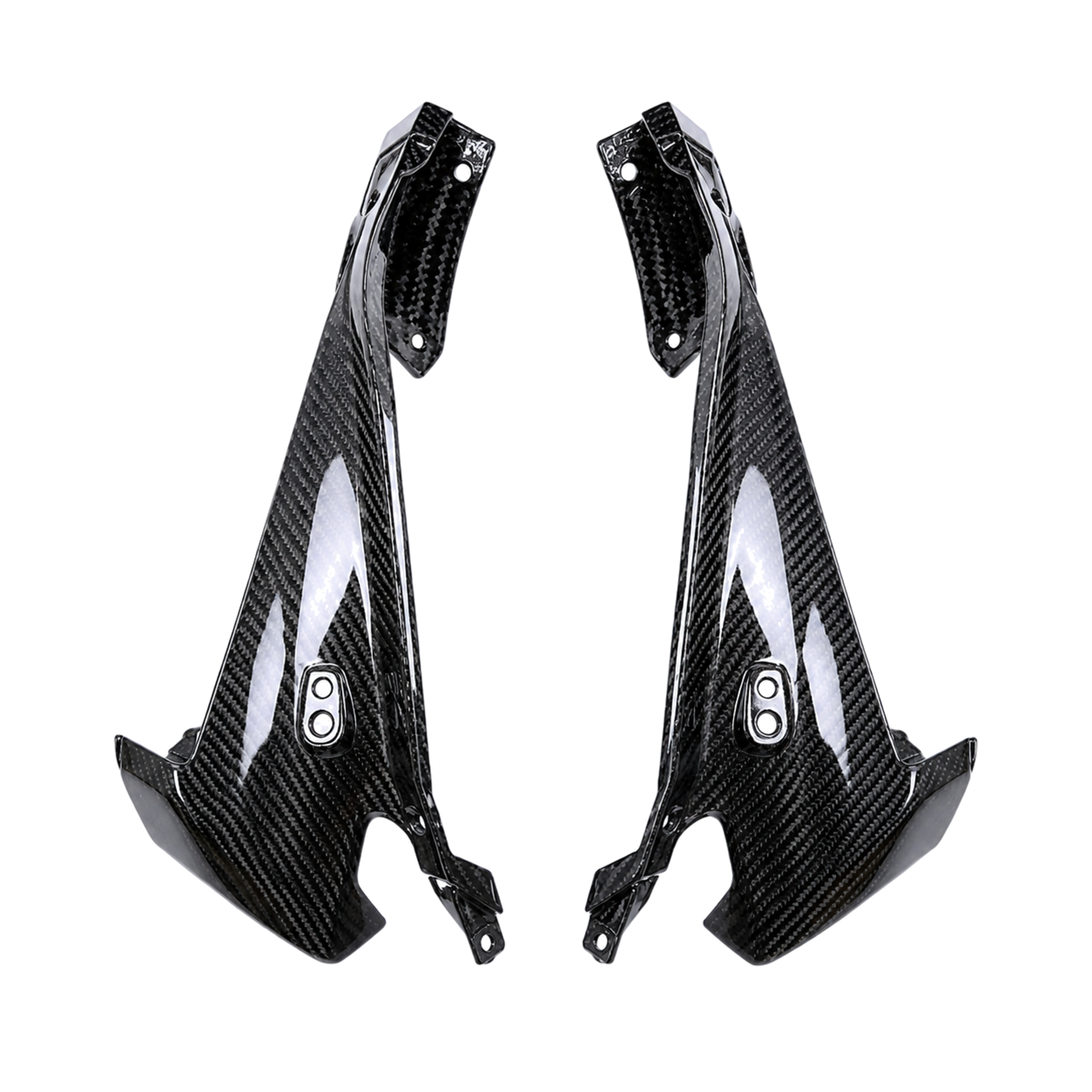 Aprilia GPR 250R 2021-2023 carbon fiber headlight side panels - view 1 | ZOOMVIBE MOTO