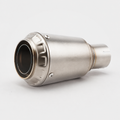 CFMOTO 450SR stainless steel slip-on muffler front angle view