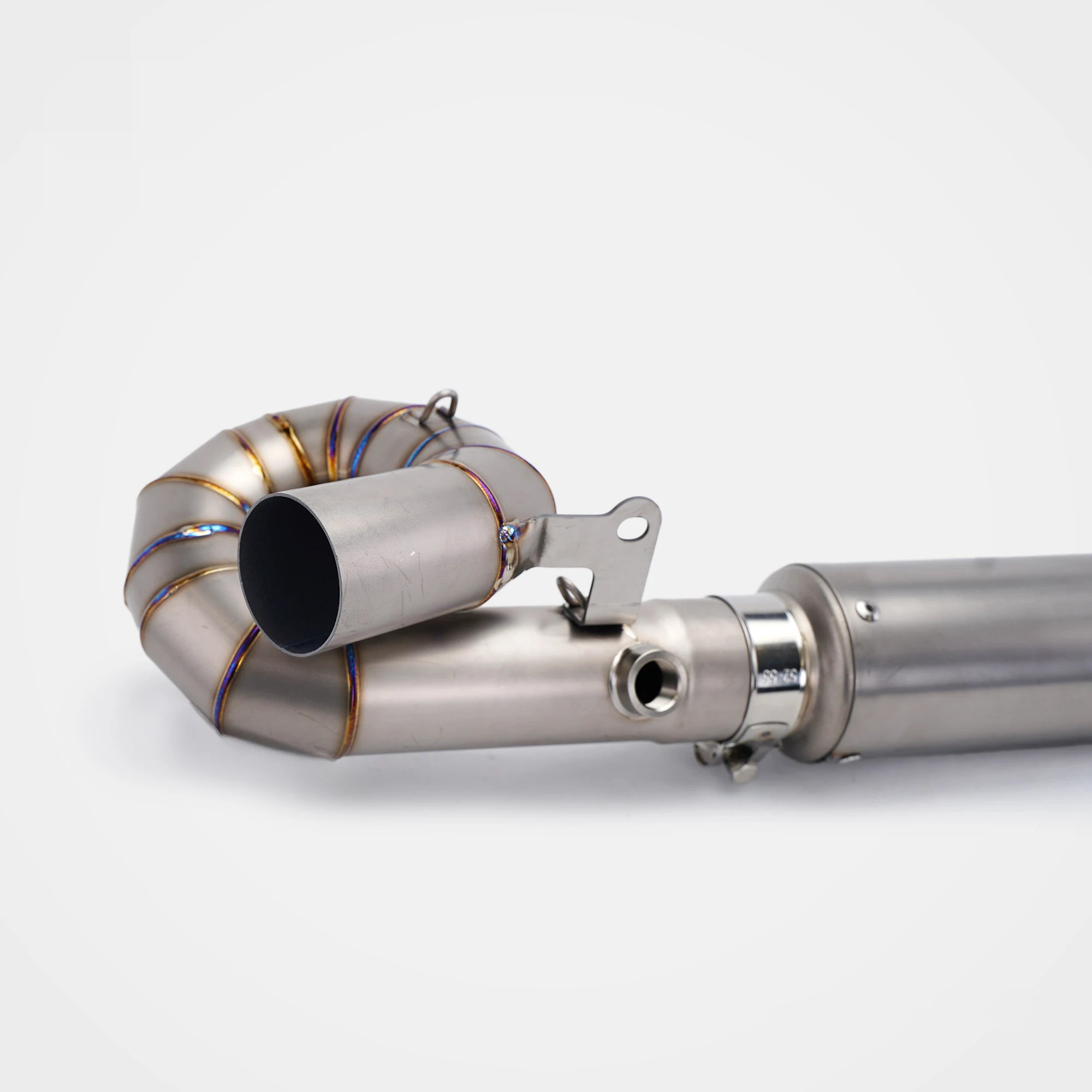 CFMOTO 675NK stainless steel exhaust muffler and pipe detail