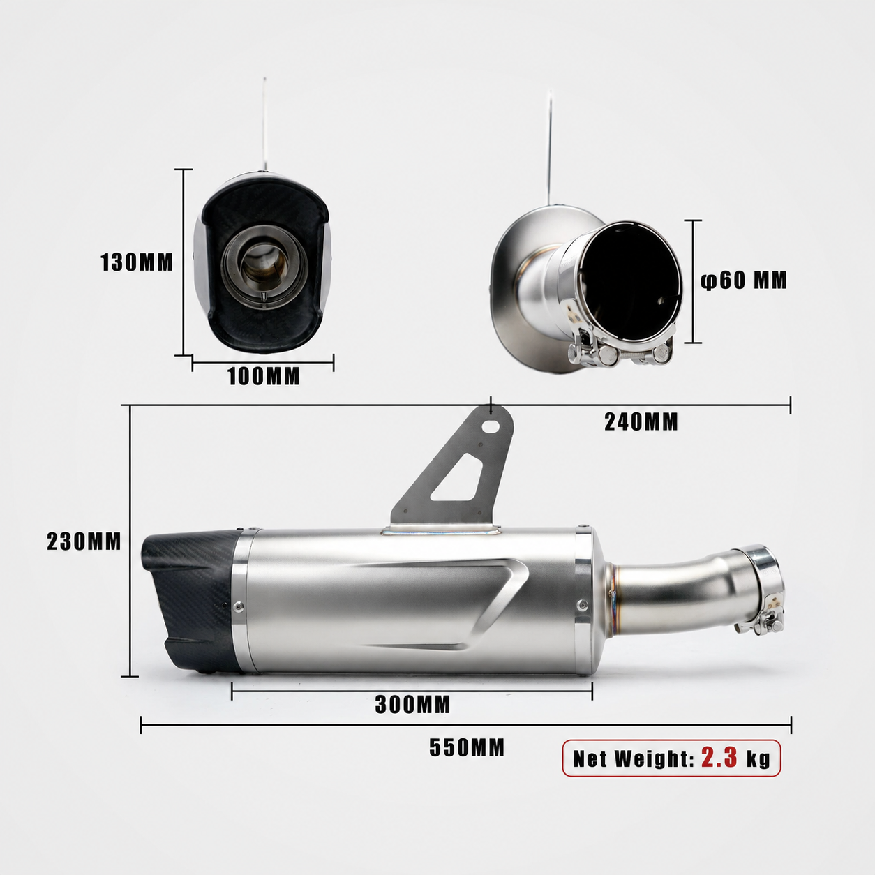 2024-2026 BMW R 1300 GS Slip-On Muffler product detail view 6