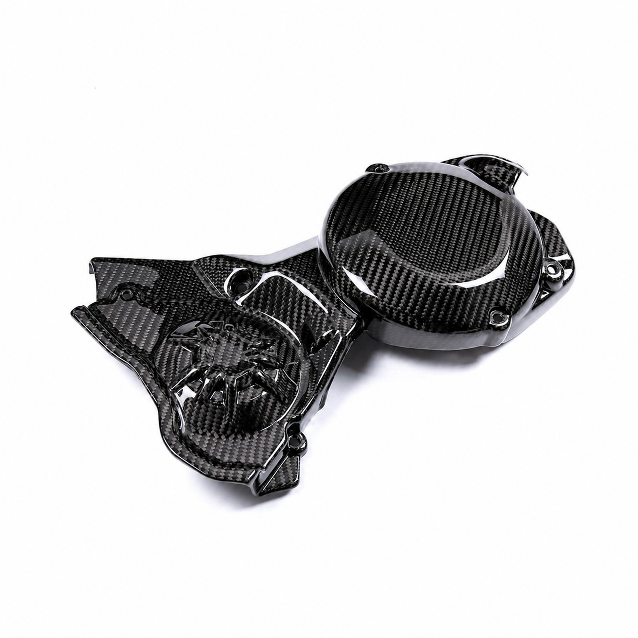 Carbon Fiber Sprocket Cover for Aprilia RSV4 (2021–2024) - View 3 | ZOOMVIBE MOTO