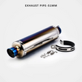 Universal 51mm stainless steel blue motorcycle muffler image 3