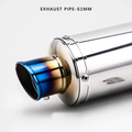Universal 51mm stainless steel blue motorcycle muffler image 4