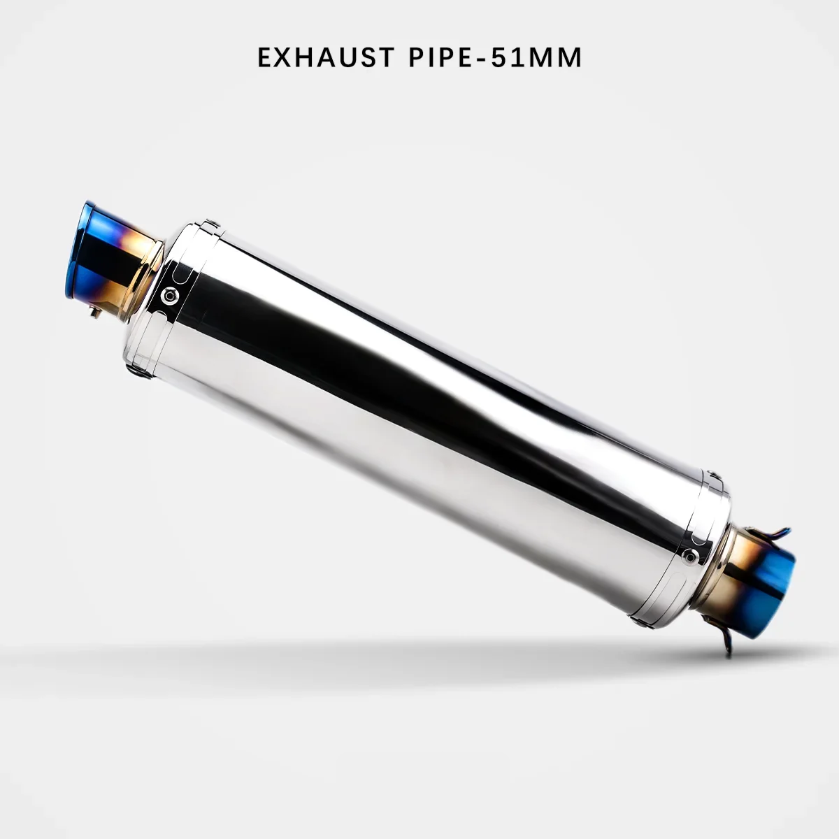 Universal 51mm stainless steel blue motorcycle muffler image 7