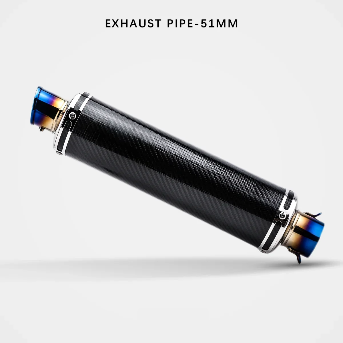 Universal 51mm stainless steel blue motorcycle muffler image 8