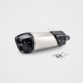 Universal 51mm silver carbon-tip muffler alternate view