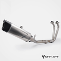 Yamaha MT-07 clean stainless steel full exhaust system overview