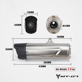 Yamaha MT-07 clean muffler dimensions and net weight specifications