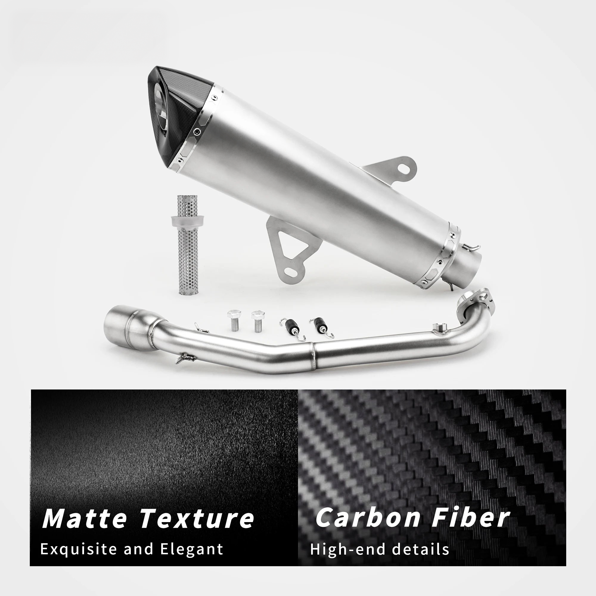 2025-2026 ZONTES 150X Full Exhaust System product overview, no logo