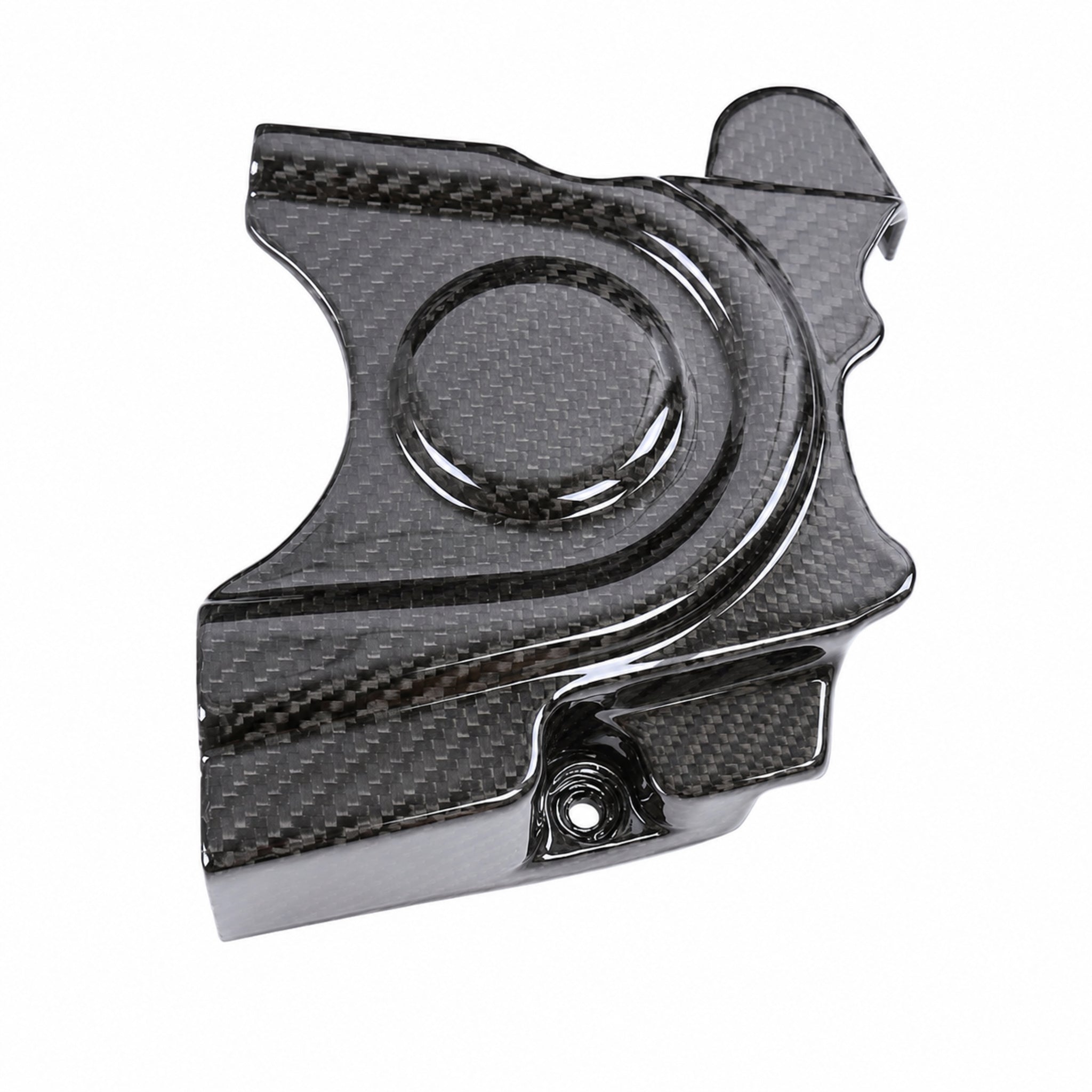 Carbon Fiber Sprocket Cover for Aprilia GPR 250R (2021–2023) | View 3 | ZOOMVIBE